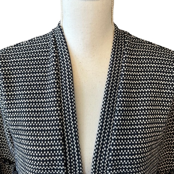 Jack by BB Dakota Womens Ready to Ruffle Knit Coat SZ Large in Deep Navy - Picture 3 of 10